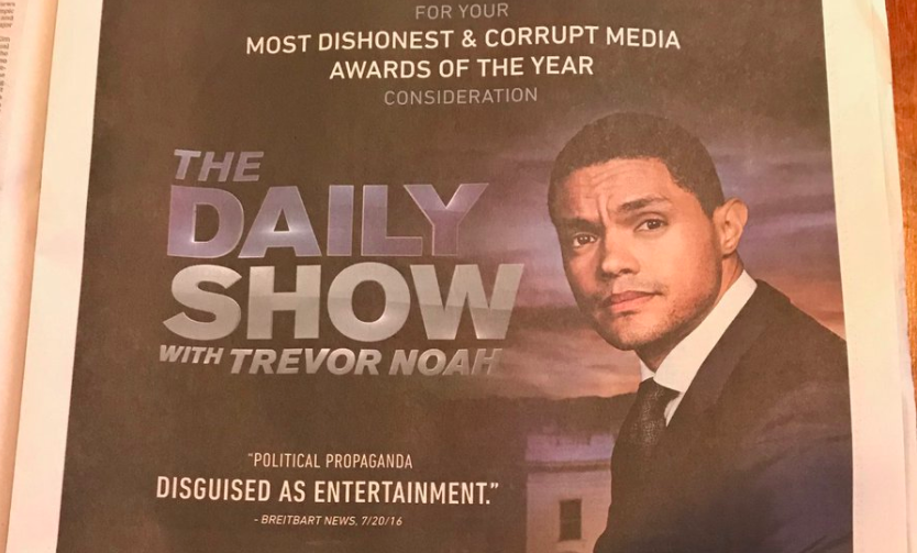 The Daily Show Runs Ads In Bid To Win Trumps Dishonest And Corrupt Media Awards Mrctv 3102